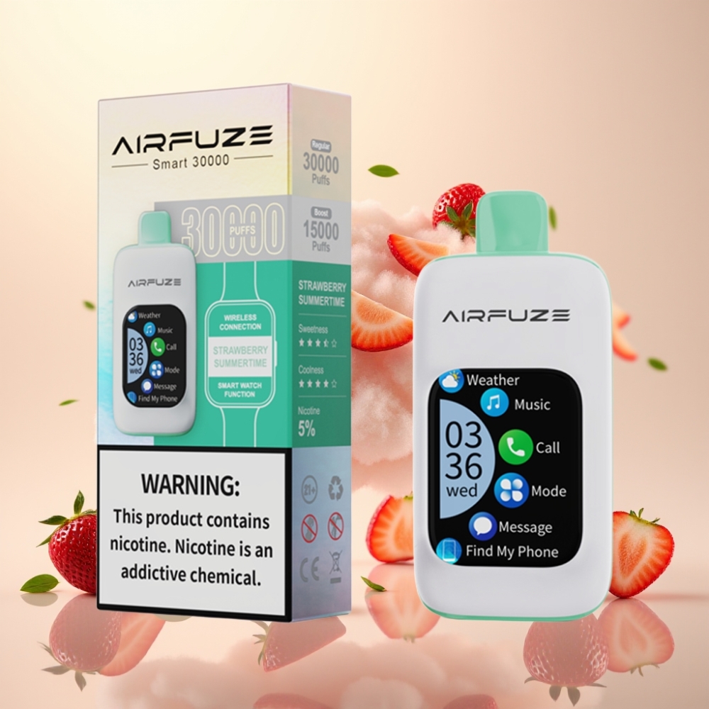 AirFuze Smart 30000 Touch TFT Disposable Pod - Strawberry Summertime 5%