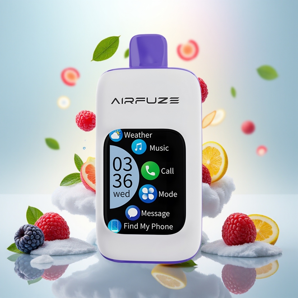 AirFuze Smart 900mAh 30000 Puffs Touch Screen Disposable Vape Blue Razz Ice