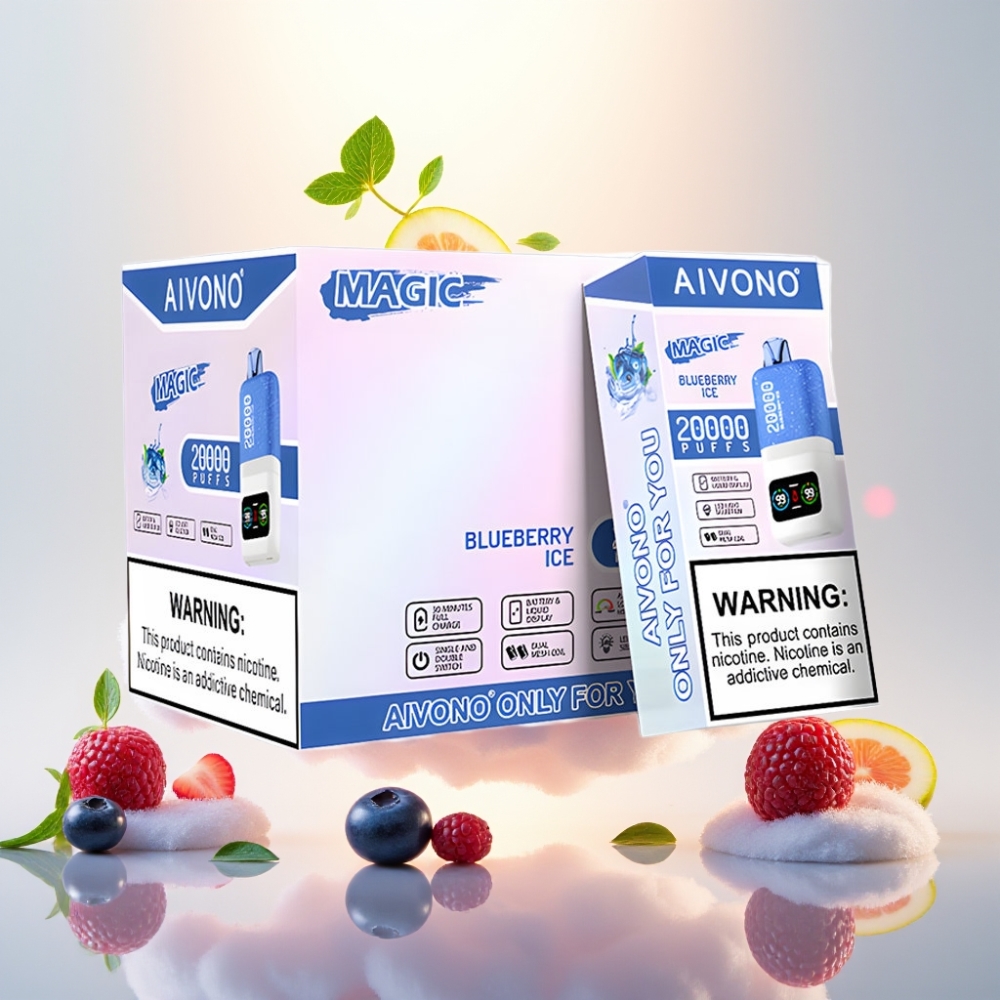 Aivono AIM MAGIC 20000 Puffs Dual Mesh LCD Rechargeable Blueberry Ice