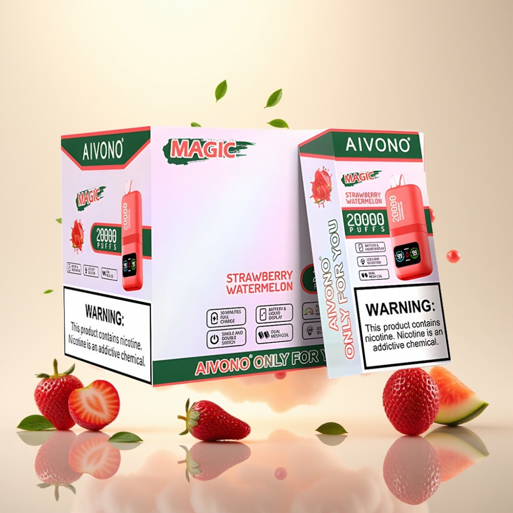 Aivono AIM MAGIC 20000 Puffs Dual Mesh LCD Strawberry Watermelon