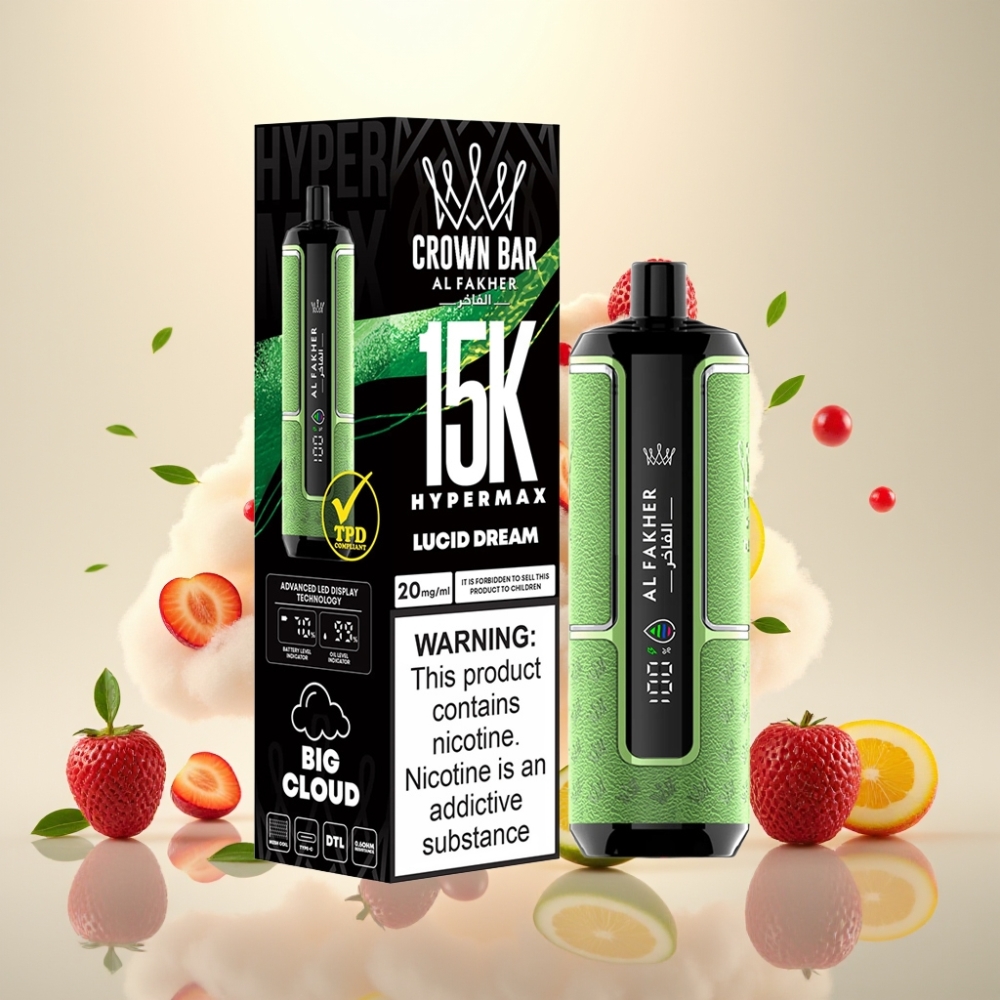 Al Fakher Crown Bar 22ml 15K Hypermax DTL Disposable Vape