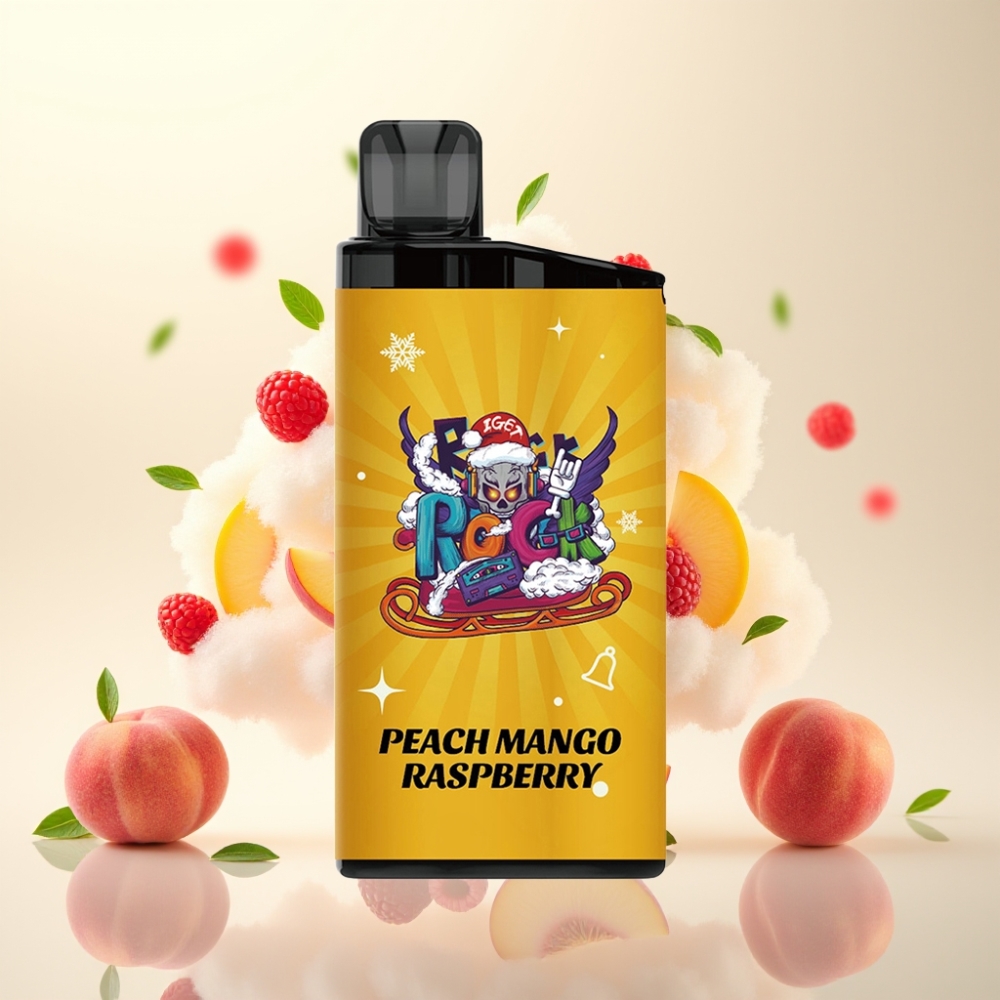 IGET Bar 3500 Puffs 1400mAh Mesh Peach Mango Raspberry