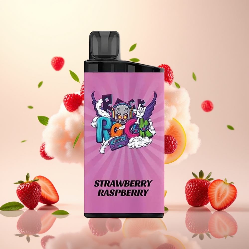 IGET Bar 3500 Puffs Disposable Vape - Strawberry Raspberry with 1.2 Ohm Mesh Coil & 1400mAh Battery