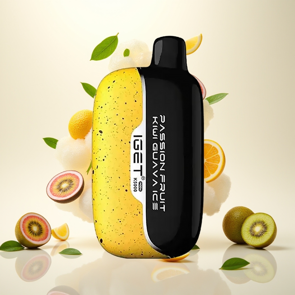 IGET Moon K5000 Disposable Vape - 5000 Puffs, Mesh Coil, Passion Fruit Kiwi Guava Ice