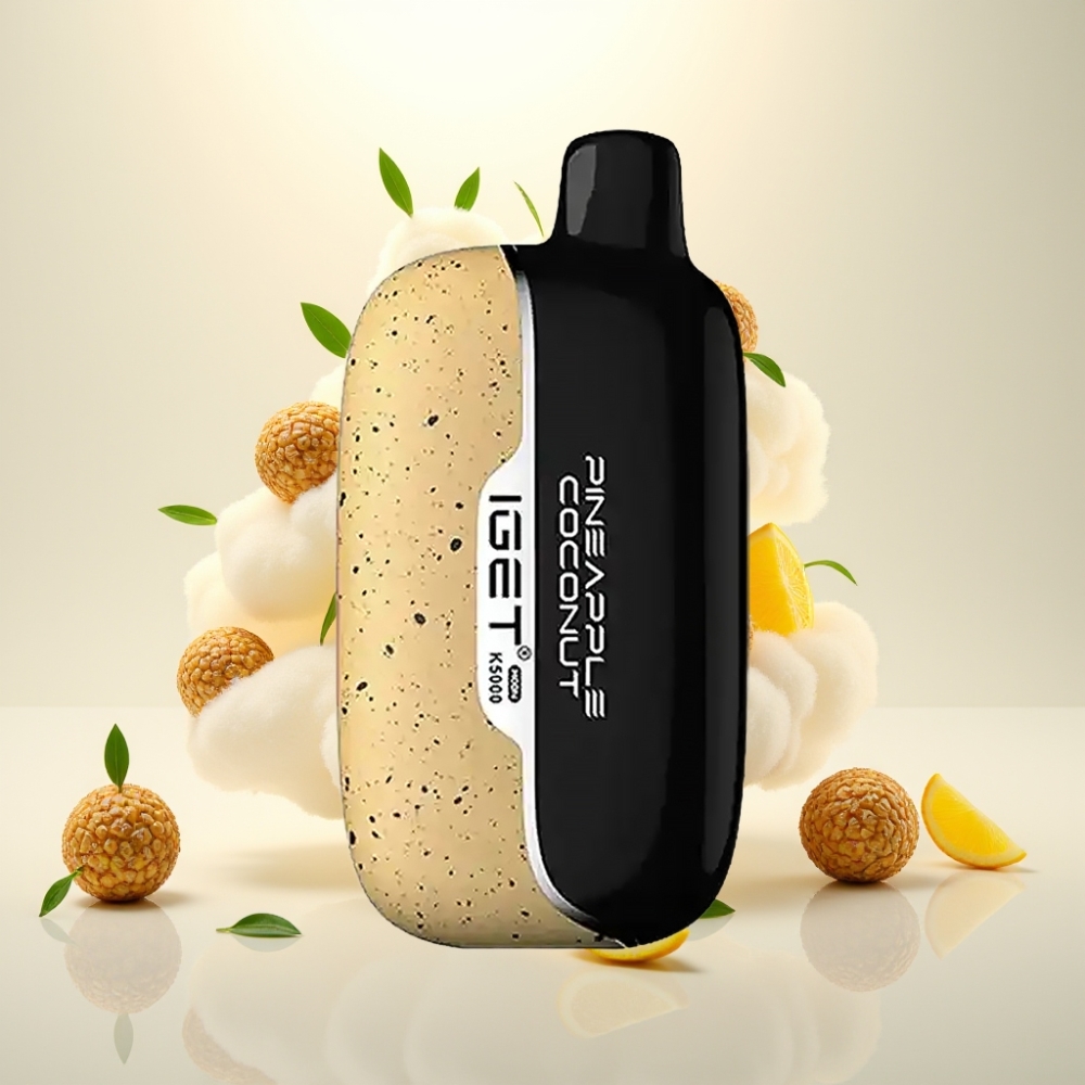 IGET Moon K5000 Disposable Vape - Pineapple Coconut, 5000 Puffs, 1.35 Ohm Mesh Coil