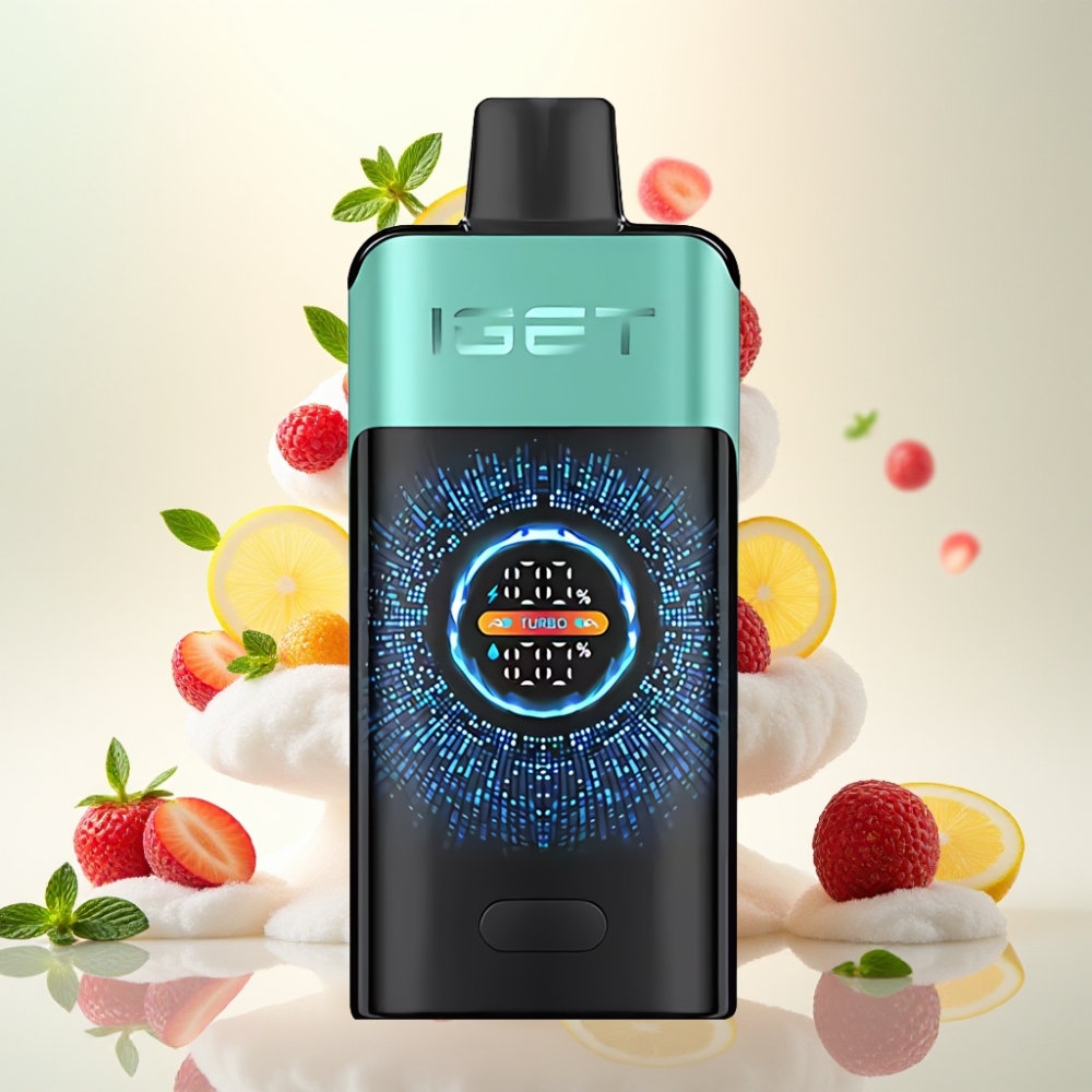 IGET ONE 12000 Puffs Turbo Disposable Vape with Curved Color Screen - Mountain Spring Mint Ice