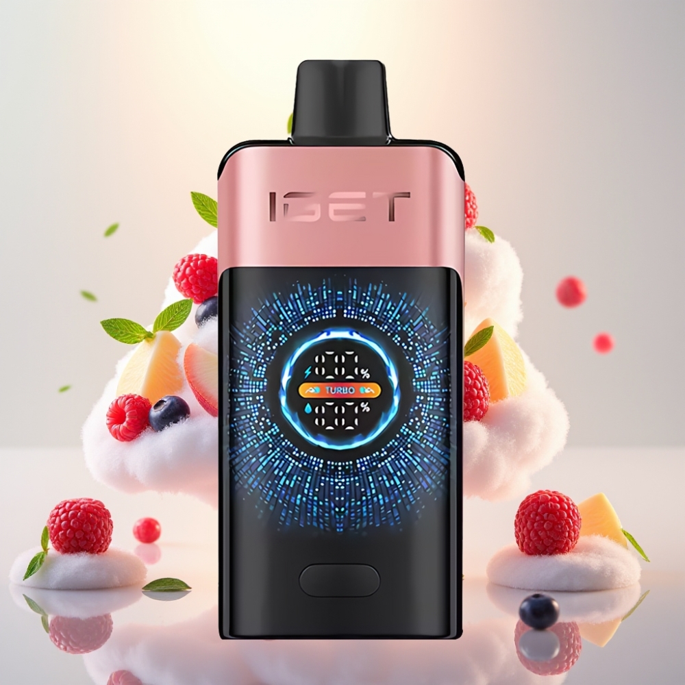IGET ONE 12000 Puffs Turbo Disposable Vape with Curved Screen - Blueberry Raspberry
