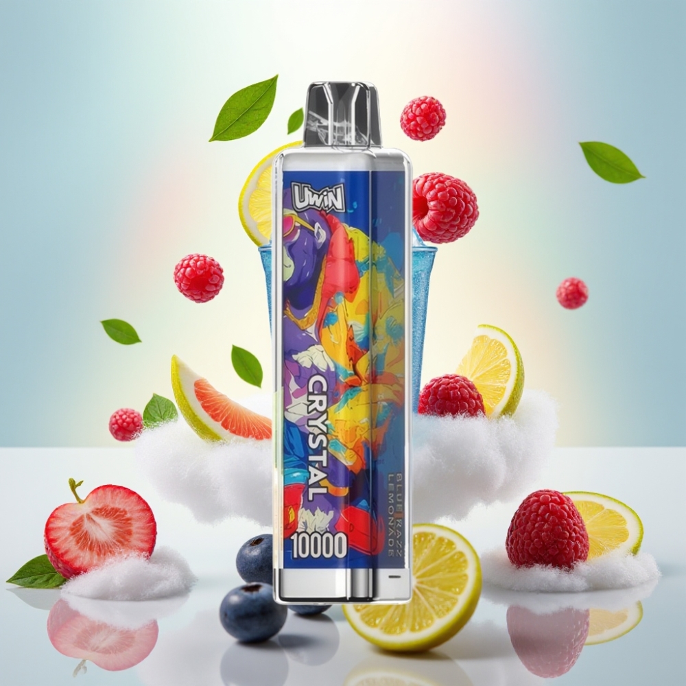 UWIN Crystal 10000 Puffs 18ml 5% Mesh Disposable Vape Blue Razz Lemonade