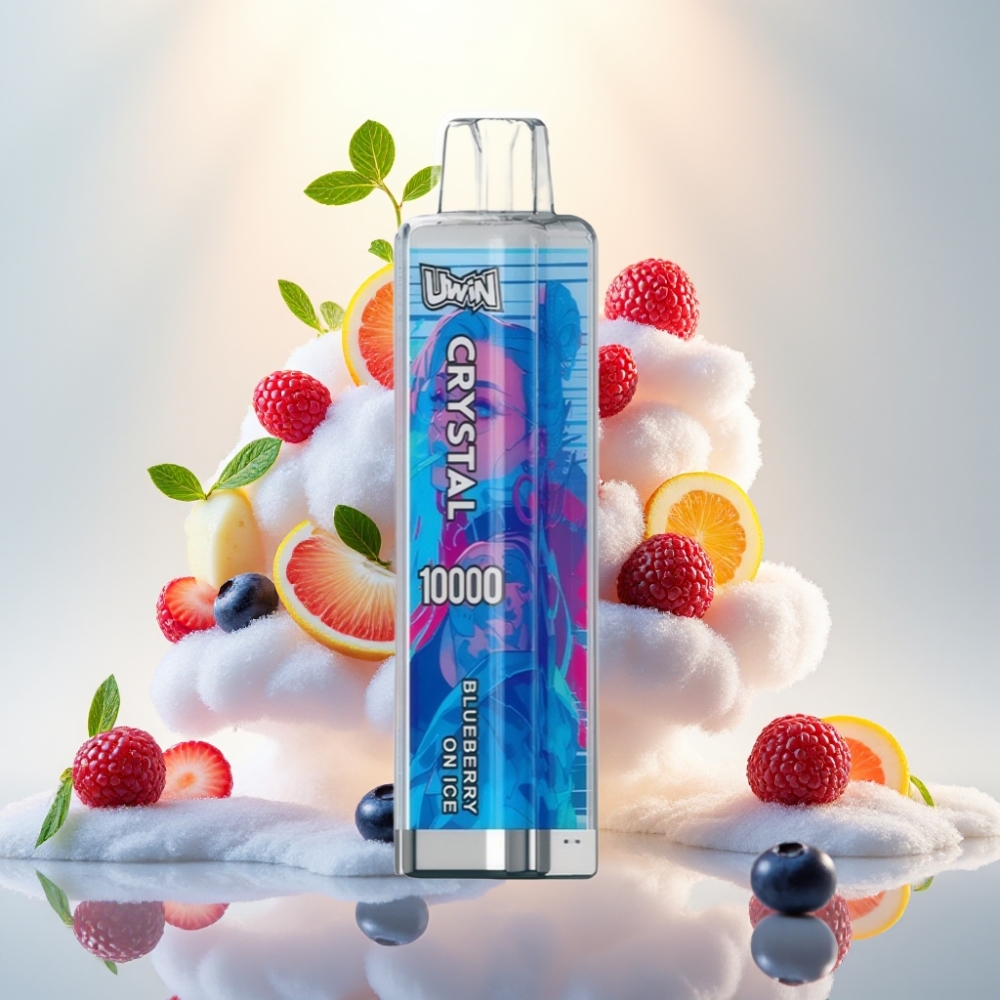 UWIN Crystal 10000 Puffs 18ml Mesh Rechargeable Vape - Blueberry On Ice