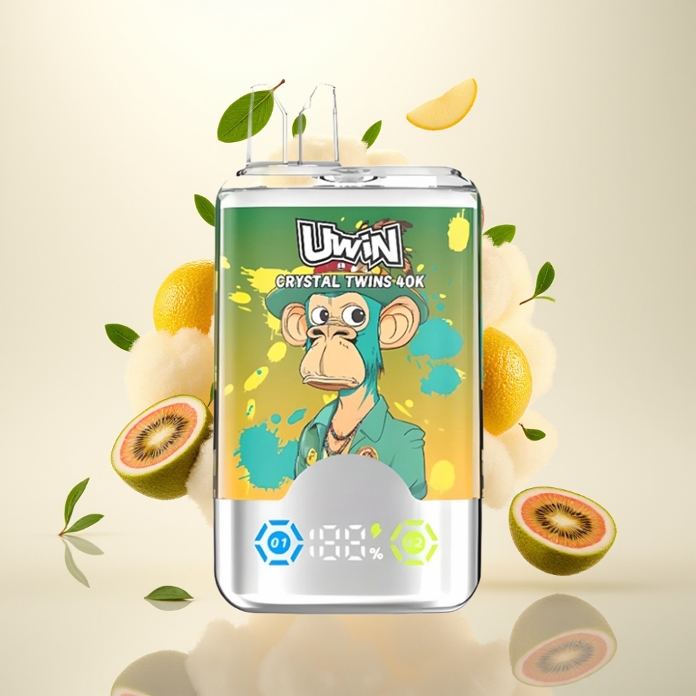 UWIN Crystal Twins 40000 Puffs Dual Flavor Disposable Vape - 32ml, 850mAh, Type-C