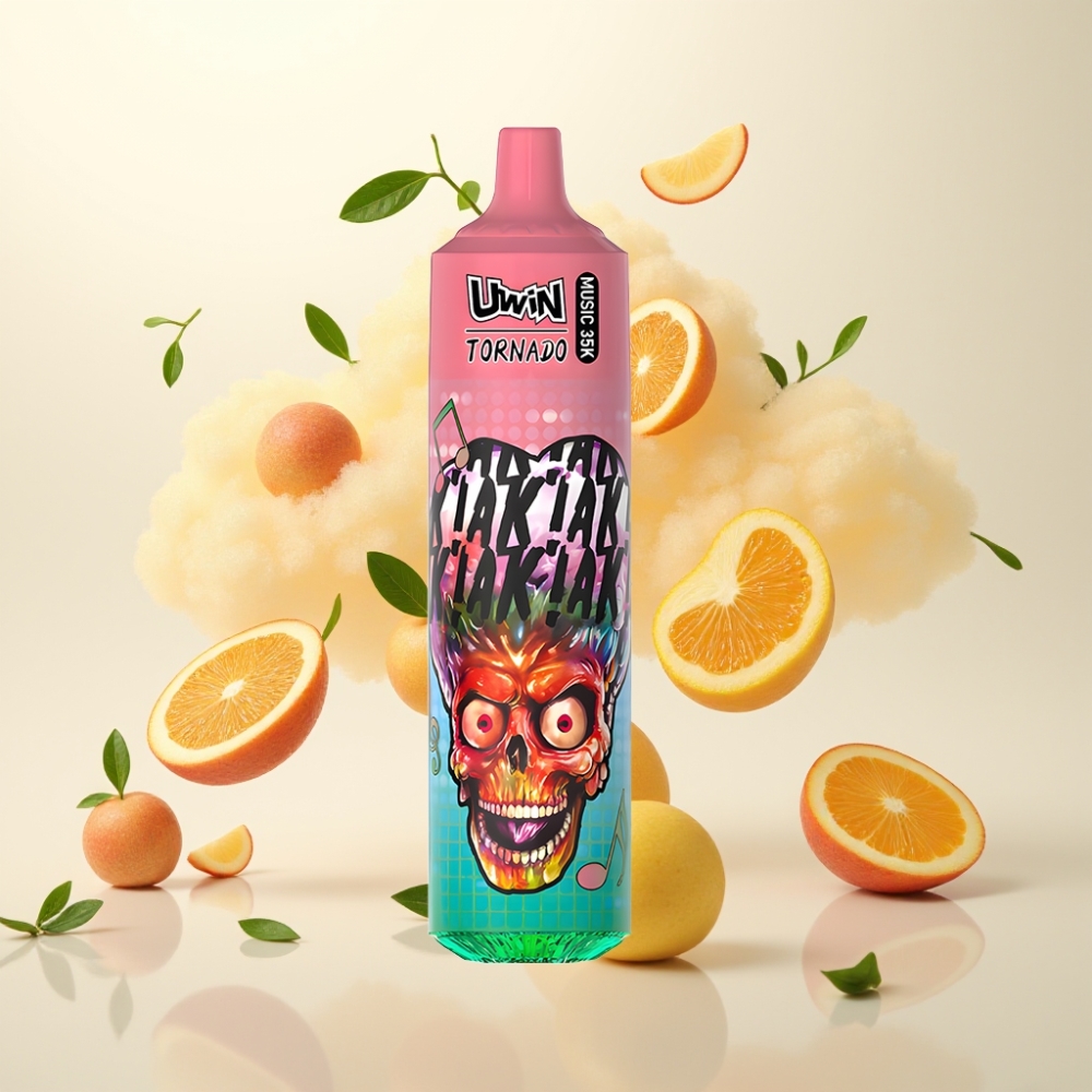Uwin Tornado 35K Music Disposable Vape - Peachy Mango Pineapple, 600mAh, Mesh Coil