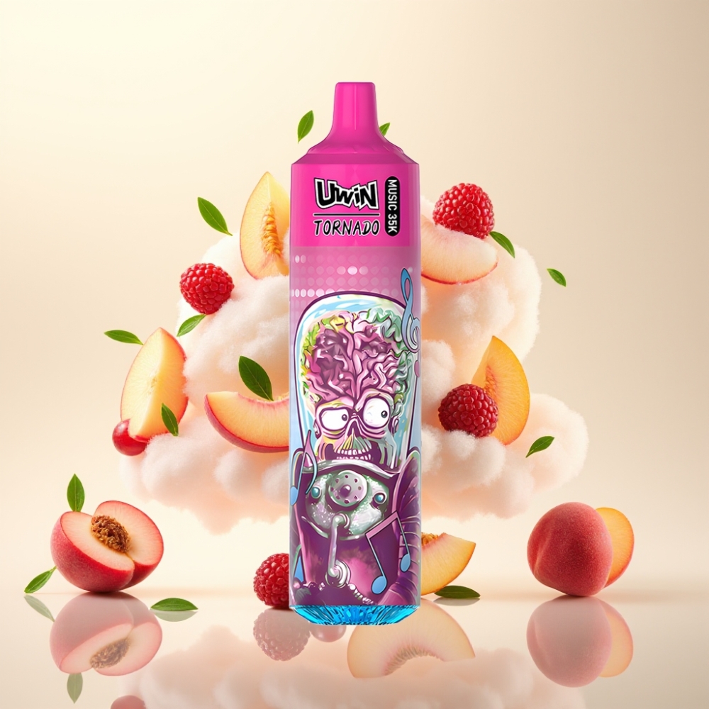 Uwin Tornado 35K Music Peach Berry Mesh Disposable Vape