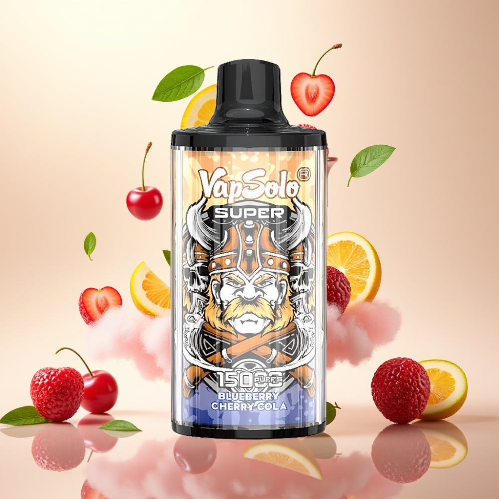 Vapsolo Super 15000 Puffs Cherry Cola Disposable Vape with Mesh Coil & Type-C