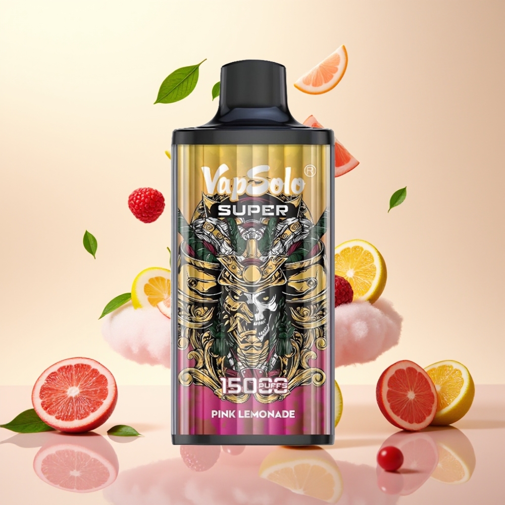 Vapsolo Super 15000 Puffs Disposable Vape - 40ml, 850mAh, Type-C, Pink Lemonade