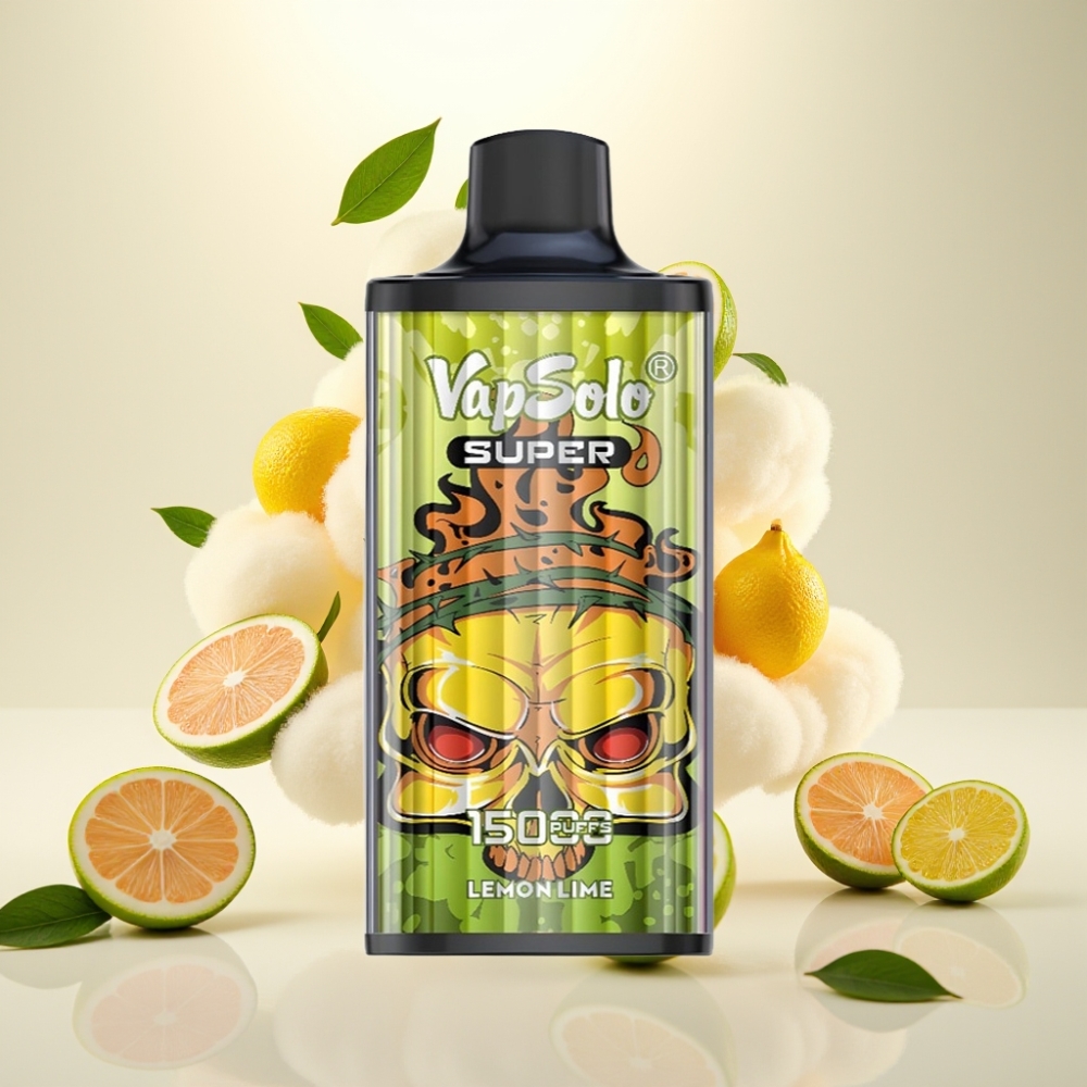 Vapsolo Super 15000 Puffs Disposable Vape - 40ml E-Liquid, 850mAh Mesh, Type-C, Lima Limon