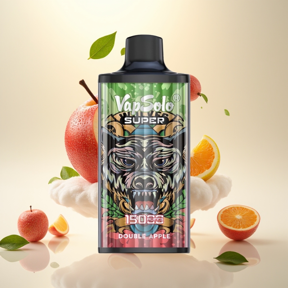 Vapsolo Super 15000 Puffs Double Apple 40ml Mesh Coil Disposable Vape