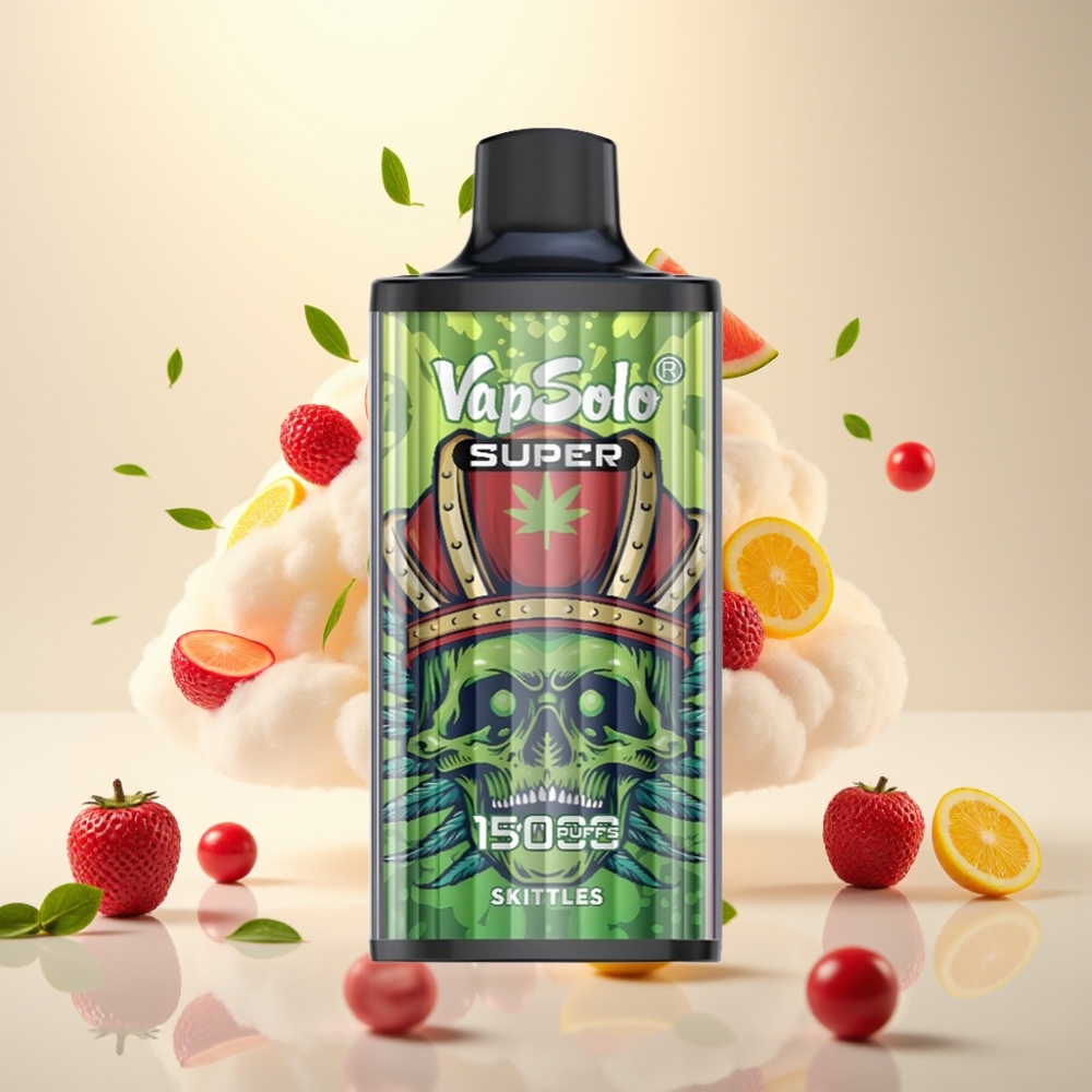 Vapsolo Super 15000 Puffs Skittles 40ml Mesh Disposable Vape