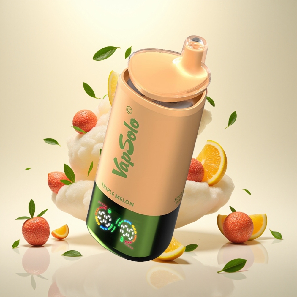 VapSolo Triple 30000 Puffs Disposable Vape - 40ml, Triple Melon, Type-C