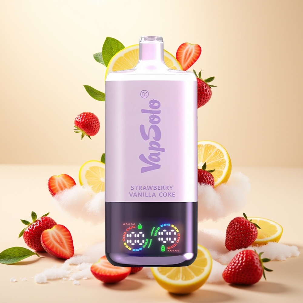 VapSolo Triple 30000 Puffs Disposable Vape - 40ml, Type-C, Strawberry Vanilla Coke