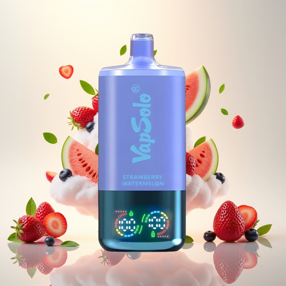 VapSolo Triple 30000 Puffs Disposable Vape - 40ml, Type-C, Strawberry Watermelon & Blueberry Ice