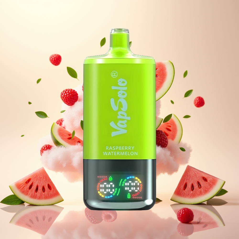 VapSolo Triple 30000 Puffs Raspberry Watermelon Disposable Vape with Type-C