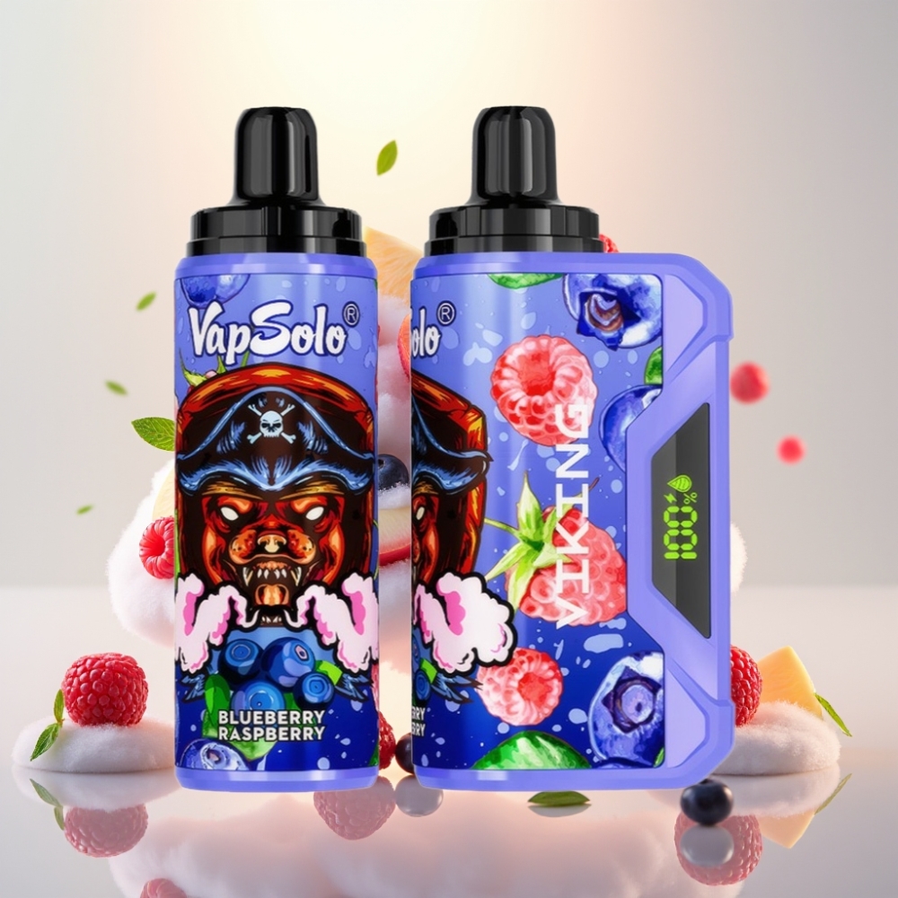 VapSolo VIKING 12000 Puffs 22ml Blueberry Raspberry Disposable Vape