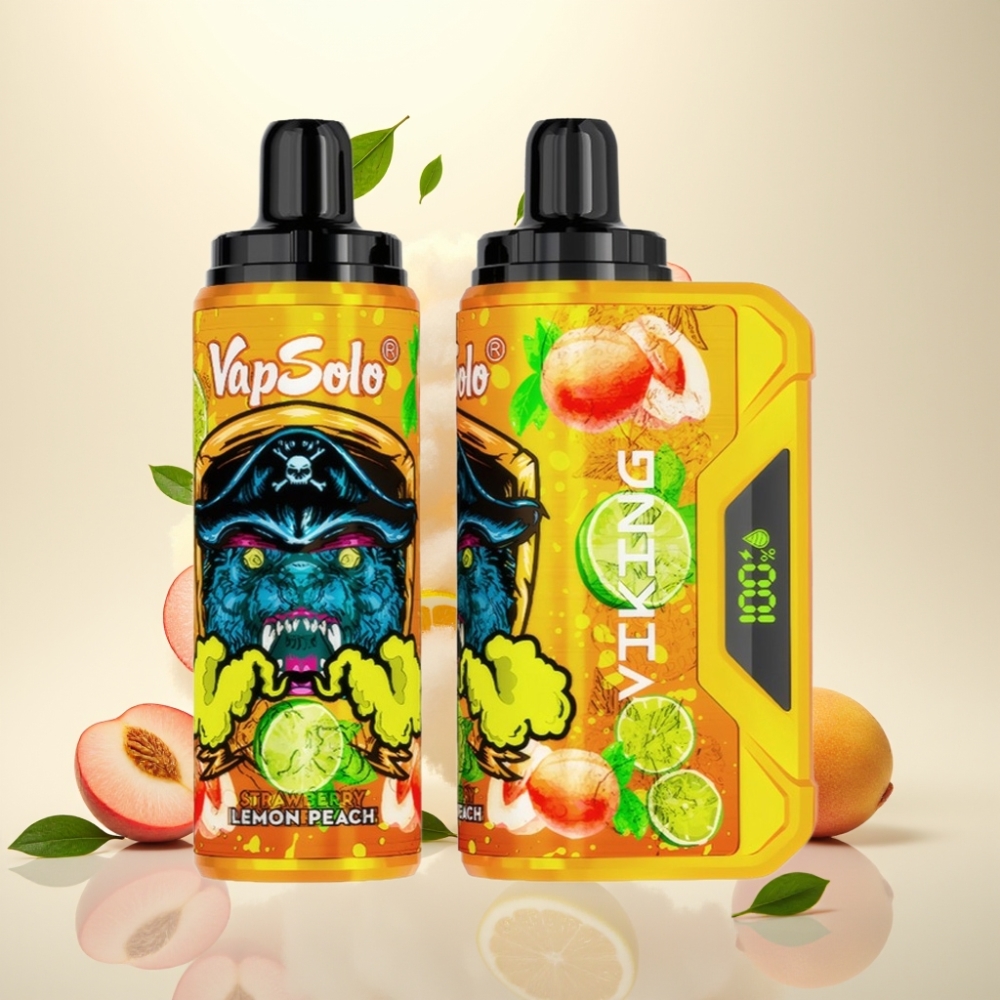 VapSolo VIKING 12000 Puffs 22ml Disposable Vape Lemon Peach