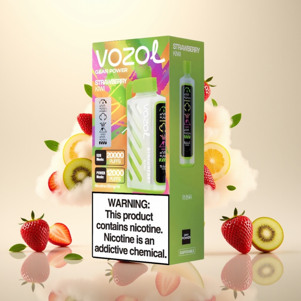 VOZOL Gear Power 20000 Puffs Dual Mesh Strawberry Kiwi Disposable Vape