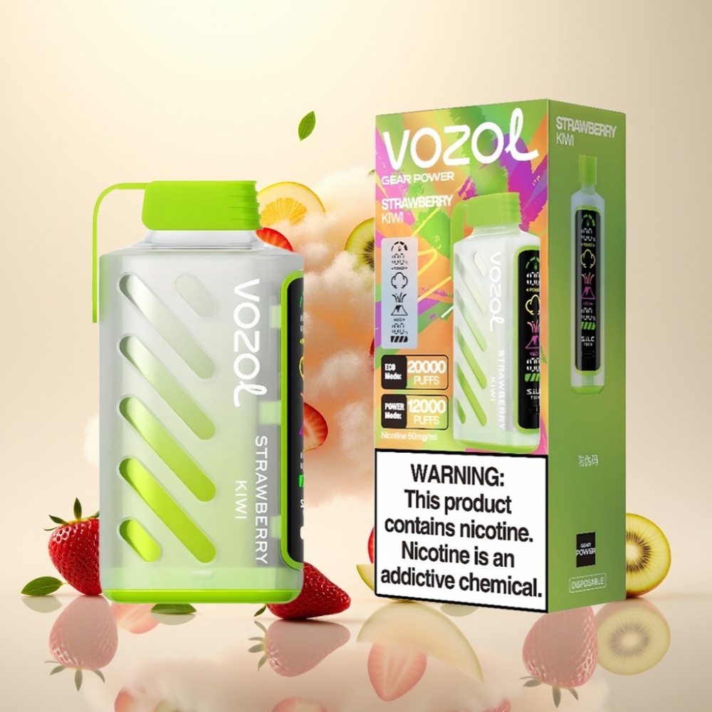 VOZOL Gear Power 20000 Puffs Dual Mesh Strawberry Kiwi Disposable Vape