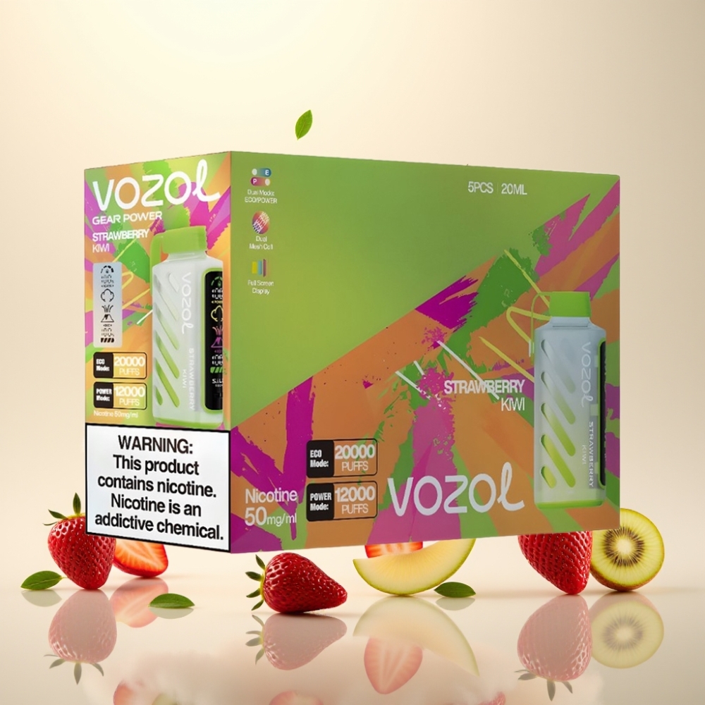 VOZOL Gear Power 20000 Puffs Dual Mesh Strawberry Kiwi Disposable Vape