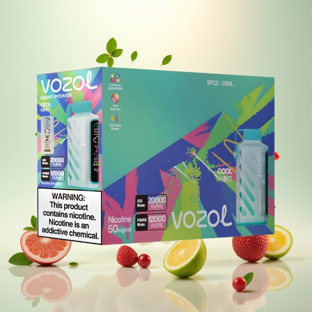 VOZOL Gear Power 20000 Puffs S.i.L.C. Tech Dual Mesh Cool Mint