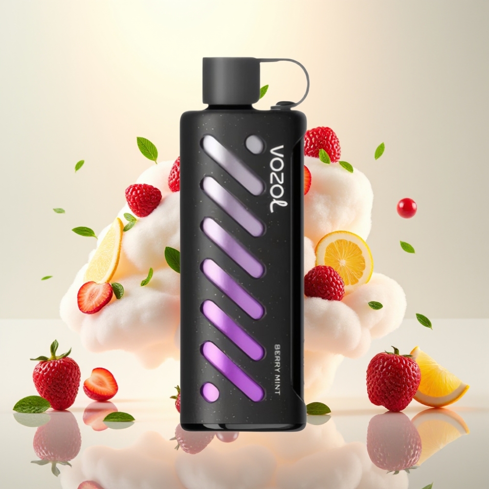 VOZOL Gear Shisha 25000 Puffs Dual Mesh Berry Mint Disposable Vape with S.i.L.C Tech