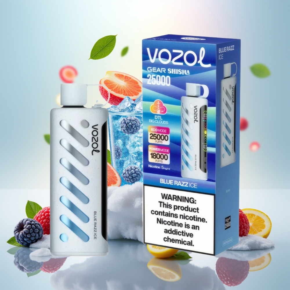 VOZOL Gear Shisha 25000 Puffs Dual Mesh Blue Razz Ice
