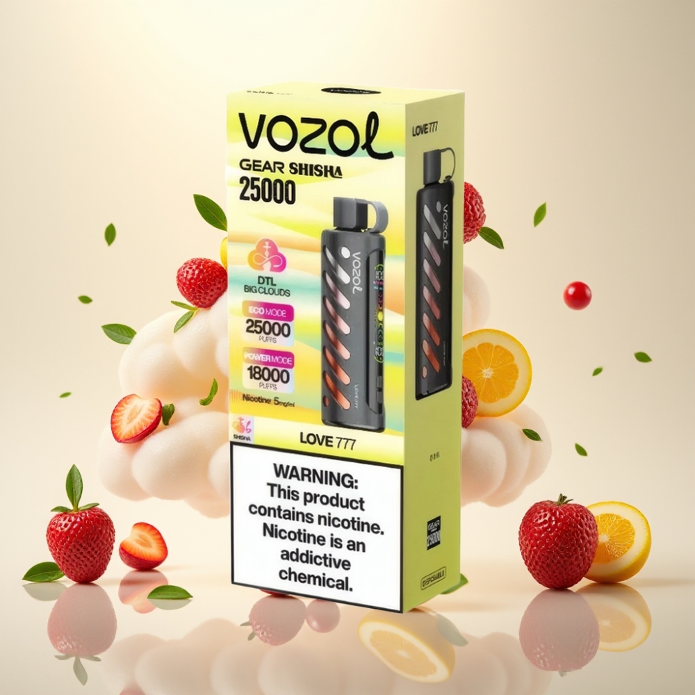 VOZOL Gear Shisha 25000 Puffs Dual Mesh Disposable Vape Love 777