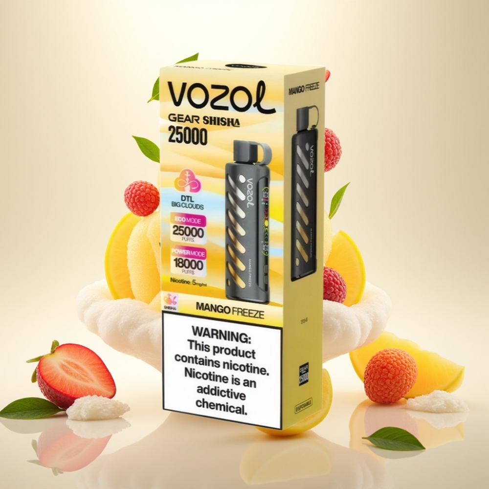 VOZOL Gear Shisha 25000 Puffs Dual Mesh Mango Freeze Disposable Vape