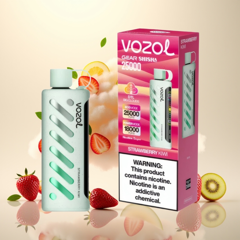 VOZOL Gear Shisha 25000 Puffs Dual Mesh Strawberry Kiwi Disposable Vape