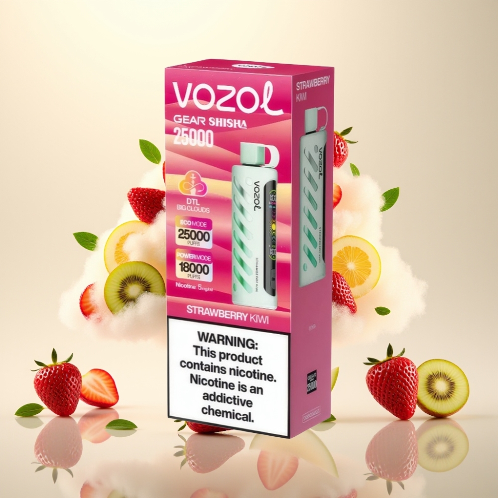 VOZOL Gear Shisha 25000 Puffs Dual Mesh Strawberry Kiwi Disposable Vape