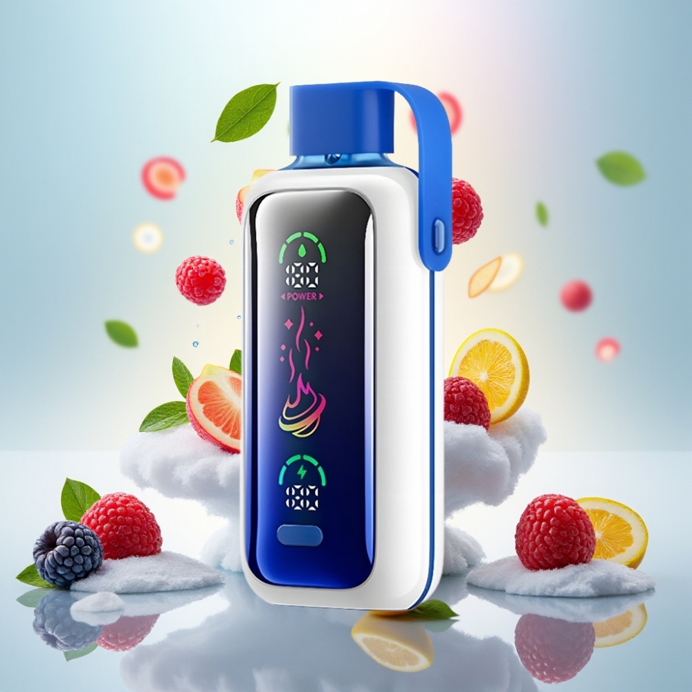 VOZOL Star 20000 Puffs Dual Mesh HD Mirror Screen Disposable Vape Blue Razz Ice