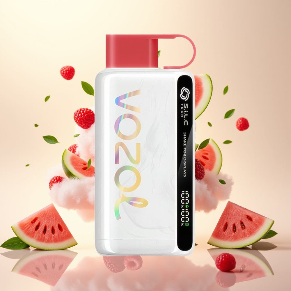 VOZOL STAR 9000/12000 Disposable Vape with S.i.L.C TECH, 30% Faster Charge, and Recycled Plastic - Raspberry Watermelon