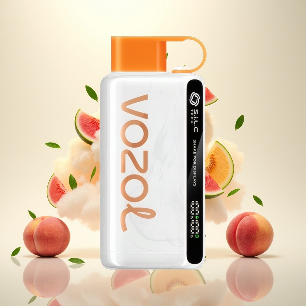 VOZOL STAR 9000/12000 Disposable Vape with S.i.L.C TECH & Shake Display Peach Mango Watermelon